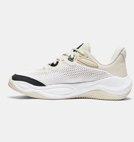 Beyaz Erkek UA Curry Splash 24 Suede Basketbol Ayakkabısı