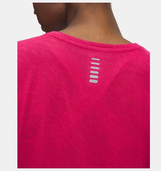 Pembe Kadın UA Launch Camo Kısa Kollu Tişört