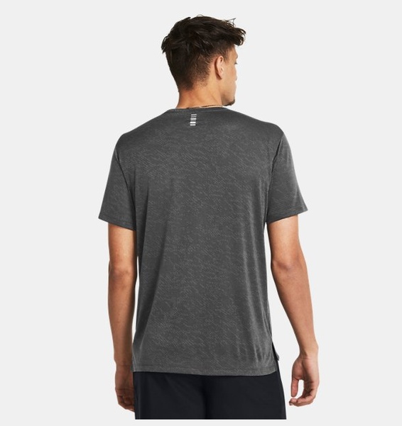 Gri Erkek UA Launch Camo Kısa Kollu Tişört