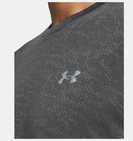 Gri Erkek UA Launch Camo Kısa Kollu Tişört