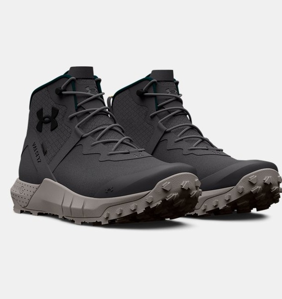 Gri Erkek UA Micro G® Valsetz Trek Mid Leather Waterproof Tactical Bot