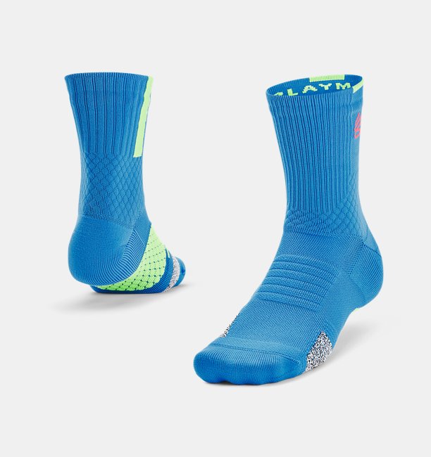 Unisex UA Curry UA Playmaker Tekli Paket Mid Çorap Mavi