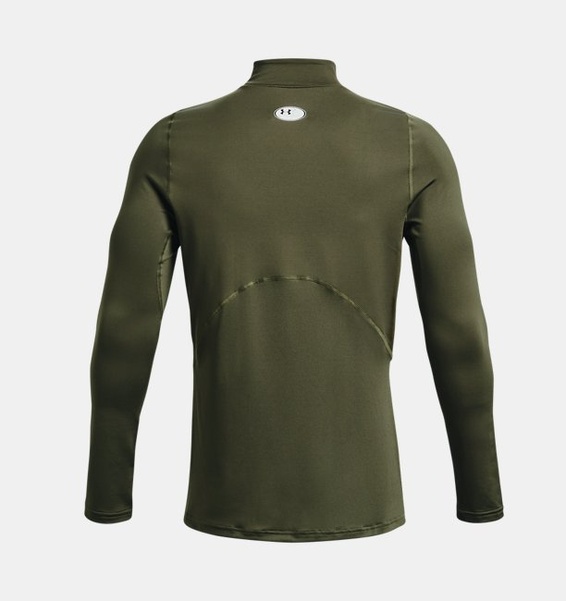 Haki Erkek UA ColdGear Armour Fitted Mock Uzun Kollu T-shirt
