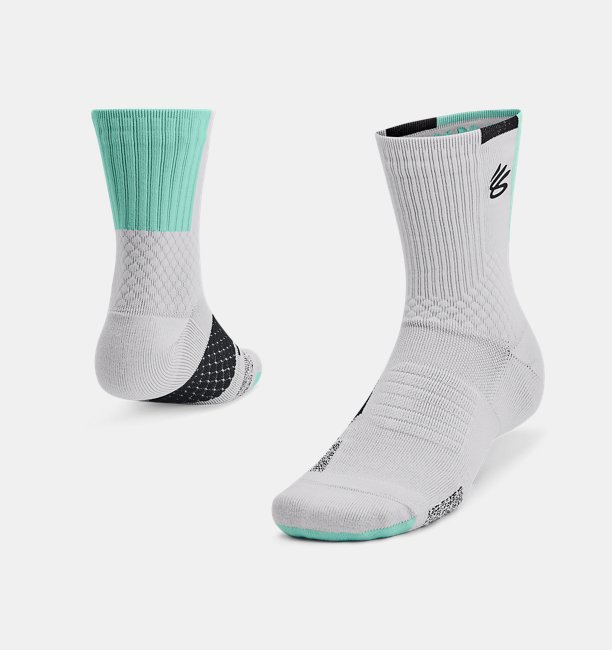 Unisex UA Curry UA Playmaker Tekli Paket Mid Çorap Gri