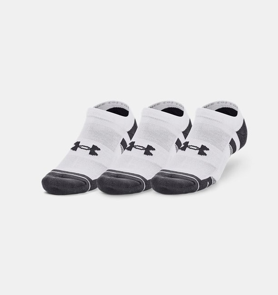 Beyaz Unisex UA Performance Cotton 3'lü Paket No Show Çorap