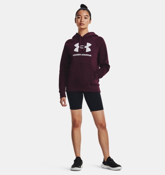 Bordo Kadın UA Rival Fleece Big Logo HD Sweatshirt
