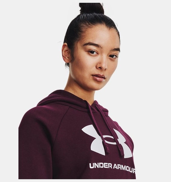 Bordo Kadın UA Rival Fleece Big Logo HD Sweatshirt