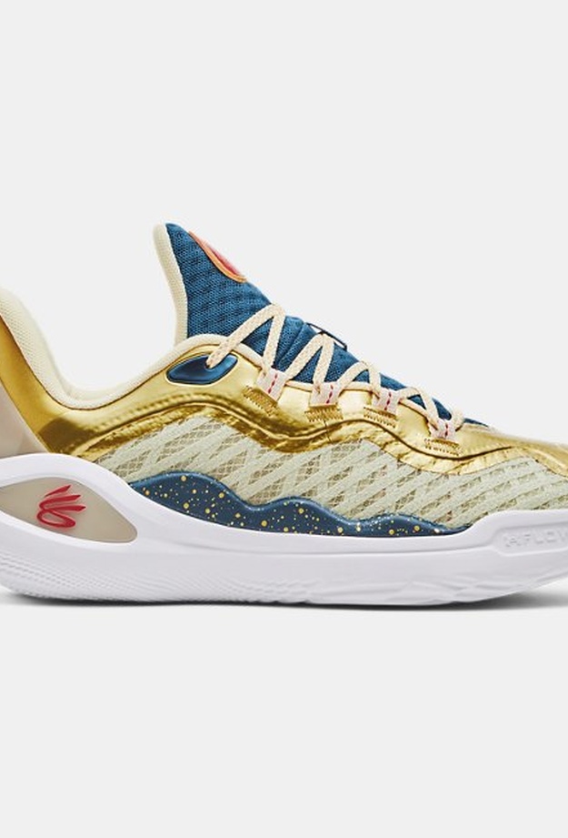 美品　CURRY 11 バスケットボールシューズ 28cm Erkek Curry 11 'Champion Mindset' Basketbol Ayakkabısı Sarı