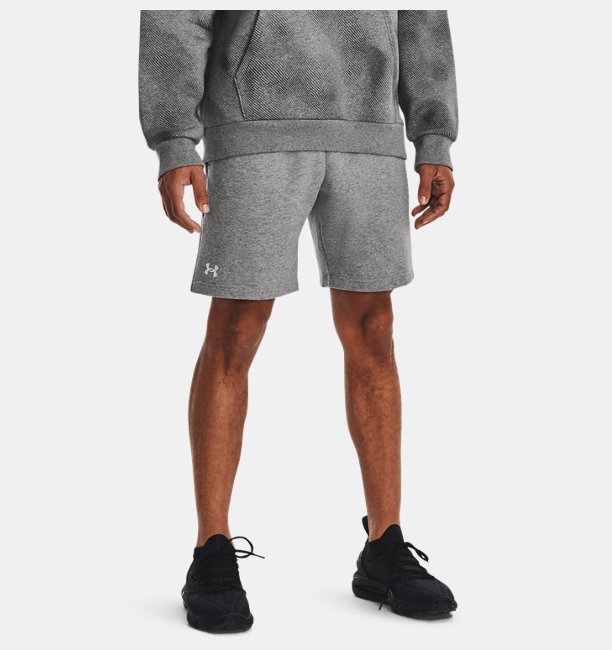 Erkek UA Rival Fleece Şort Gri