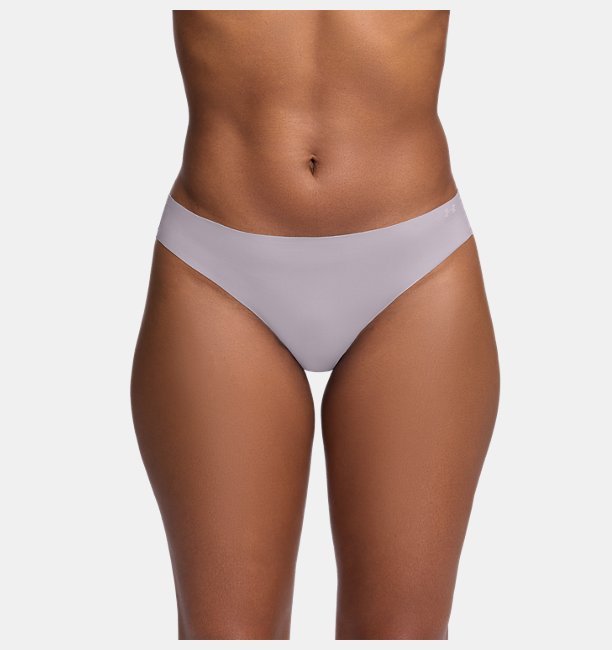 Kadın UA Pure Stretch İz Yapmayan Tanga 3’lü Paket Gri