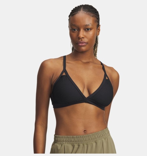Siyah Kadın UA Meridian Mesh Bralette Spor Sütyeni
