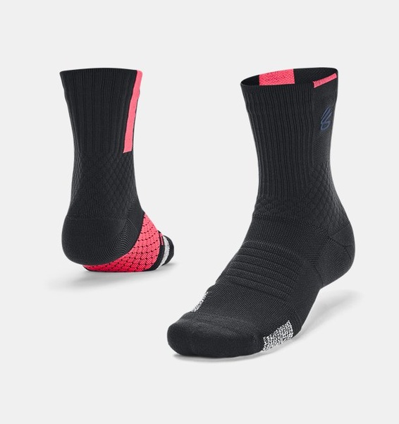 Siyah Unisex UA Curry UA Playmaker Tekli Paket Mid Çorap