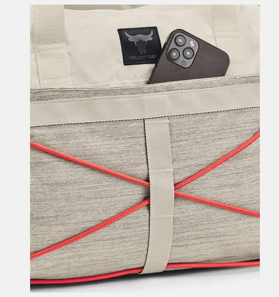 Beyaz Kadın UA Project Rock Gym Bag SM Spor Çanta