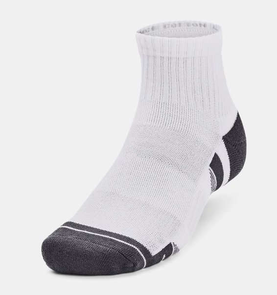Beyaz Unisex UA Performance Cotton 3’lü Paket Quarter Çorap