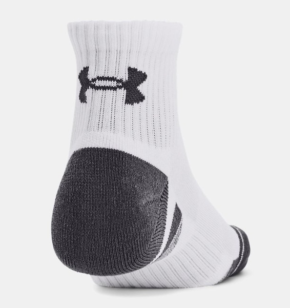 Beyaz Unisex UA Performance Cotton 3’lü Paket Quarter Çorap