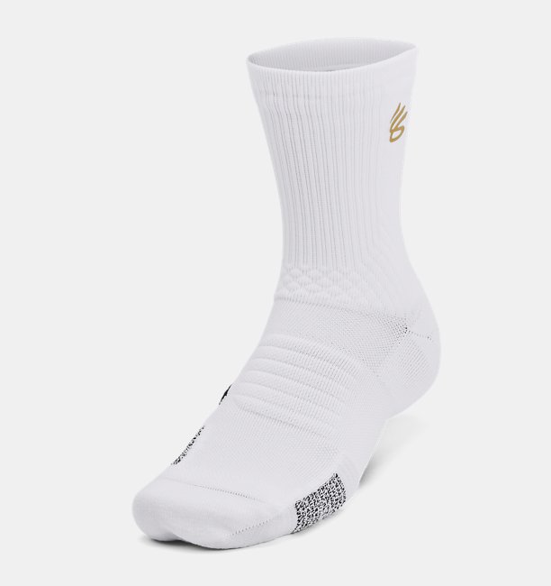 Unisex UA Curry UA Playmaker Tekli Paket Mid Çorap Beyaz