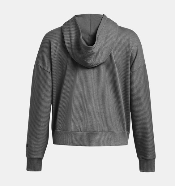 Gri Kadın UA Journey Rib Oversized Kapüşonlu Üst