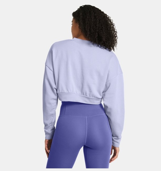 Lila Kadın UA Rival Terry Oversized Crop Crew Sweatshirt