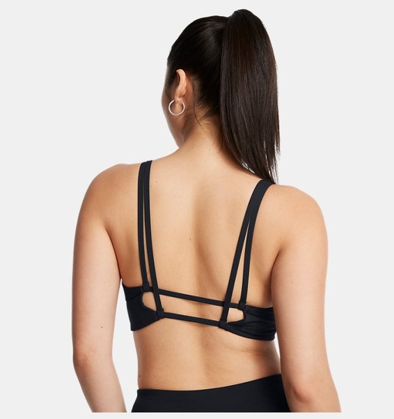 Siyah Kadın UA Meridian Rib Spor Sütyeni