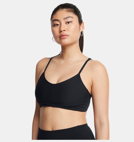 Siyah Kadın UA Meridian Rib Spor Sütyeni