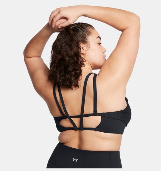Siyah Kadın UA Meridian Rib Spor Sütyeni