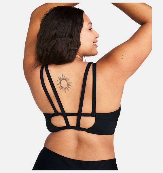 Siyah Kadın UA Meridian Rib Spor Sütyeni
