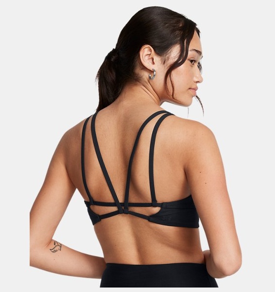 Siyah Kadın UA Meridian Rib Spor Sütyeni