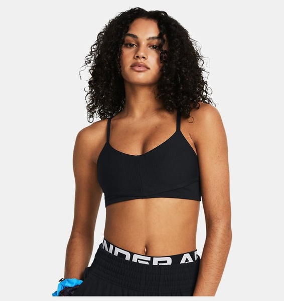 Siyah Kadın UA Meridian Rib Spor Sütyeni