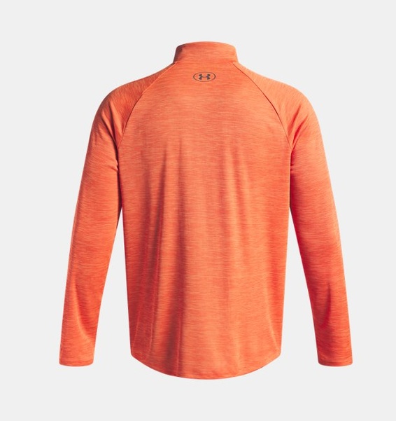 Kırmızı Erkek UA Tech Textured 1/2 Fermuarlı Uzun Kollu T-shirt