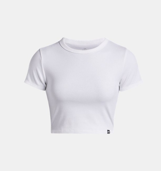 Beyaz Kadın UA Rival Rib Baby Tee T-shirt