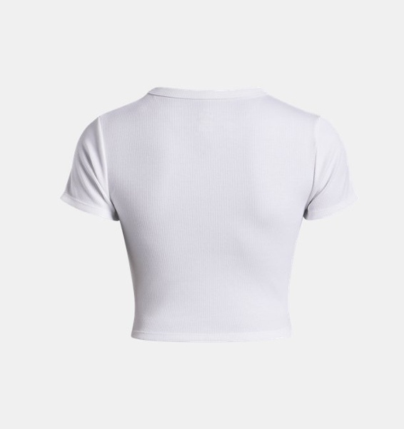 Beyaz Kadın UA Rival Rib Baby Tee T-shirt