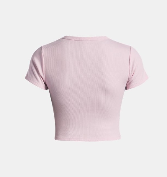 Pembe Kadın UA Rival Rib Baby Tee T-shirt