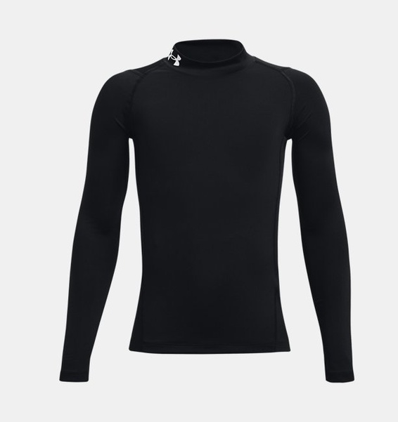 Siyah Çocuk UA HG Armour Mock Uzun Kollu Tişört