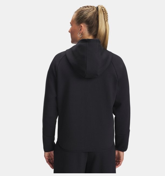 Siyah Kadın UA Unstoppable Fleece Tam Fermuarlı Sweatshirt