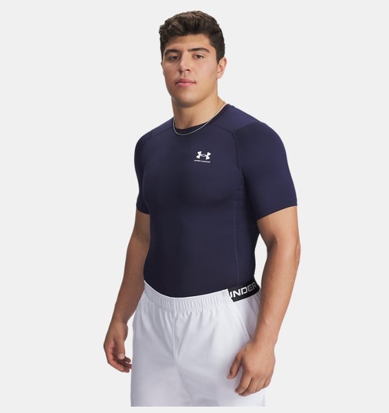 Lacivert Erkek UA HG Armour Comp Kısa Kollu T-shirt