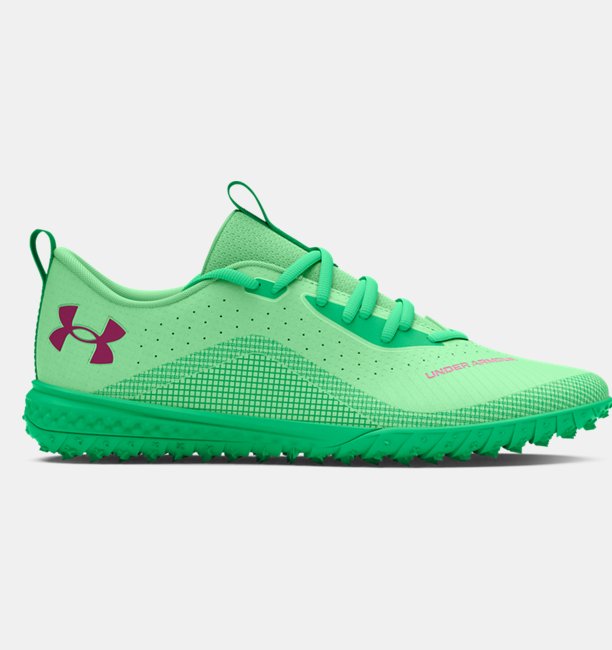 Çocuk UA Shadow Turf Jr 2.0 Halı Saha Ayakkabısı Neon Yeşil