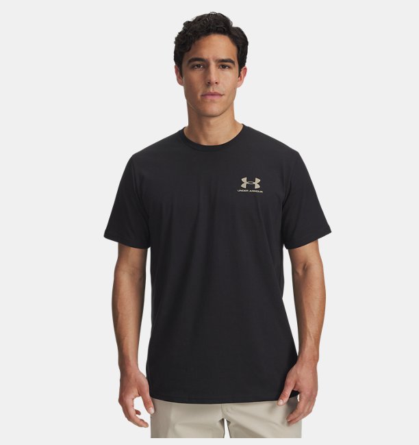 Erkek UA Sportstyle LC Kısa Kollu T-shirt Siyah