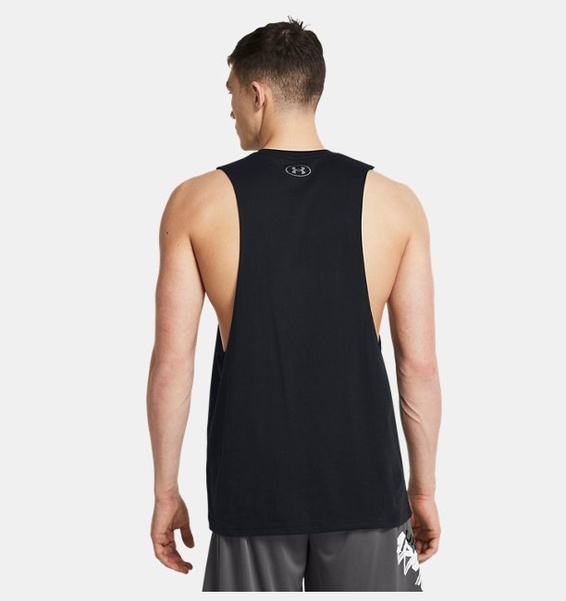Siyah UA LEFT CHEST CUT OFF TANK
