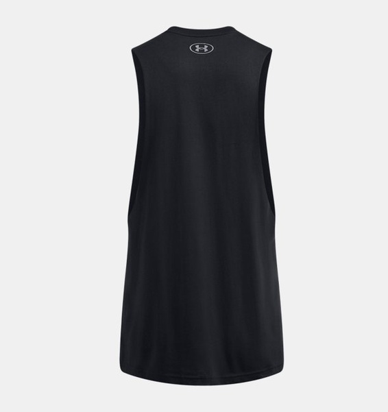 Siyah UA LEFT CHEST CUT OFF TANK