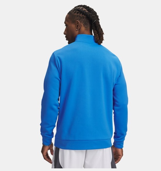 Mavi Erkek UA Armour Fleece 1/4 Fermuarlı Sweatshirt