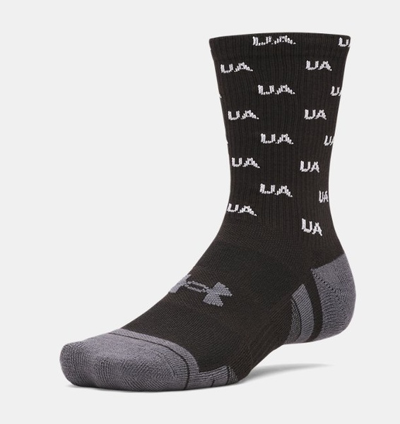 Siyah Unisex UA Perf Tech Nov 3’lü Paket Crew Çorap