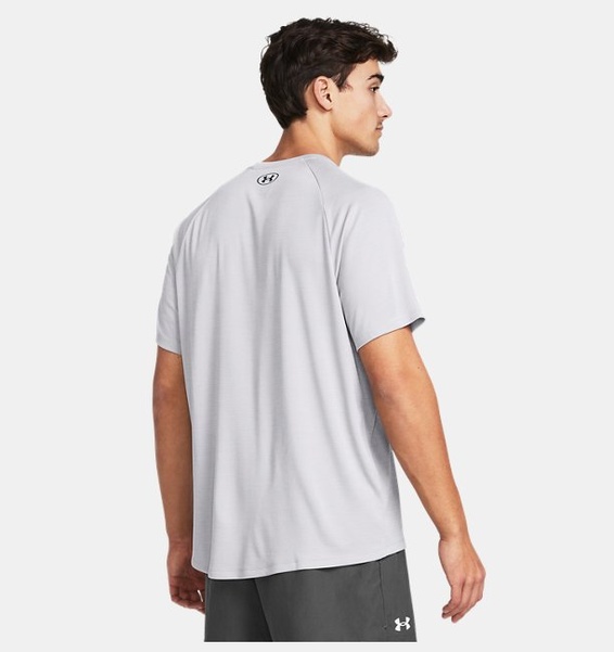 Beyaz Erkek UA Tech Textured Kısa Kollu T-shirt