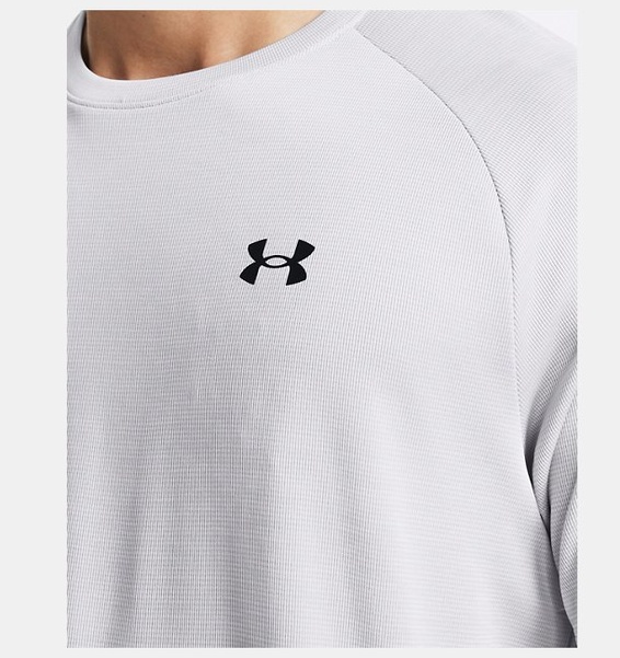Beyaz Erkek UA Tech Textured Kısa Kollu T-shirt