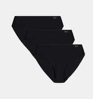 Kadın UA Pure Stretch No Show Bikini-Solid 3'lü Paket İç Giyim