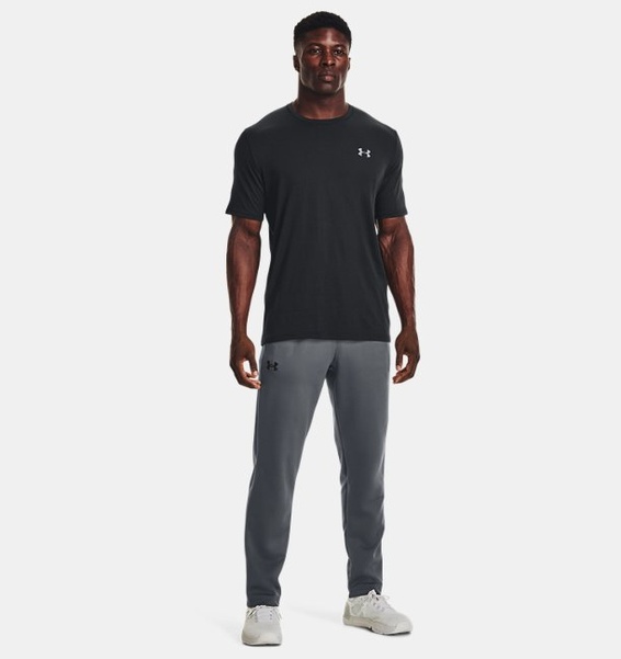 Siyah Erkek UA Left Chest Lockup Kısa Kollu T-shirt