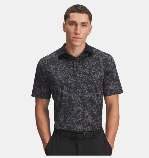 Erkek UA Playoff 3.0 Basklı Polo T-shirt Siyah