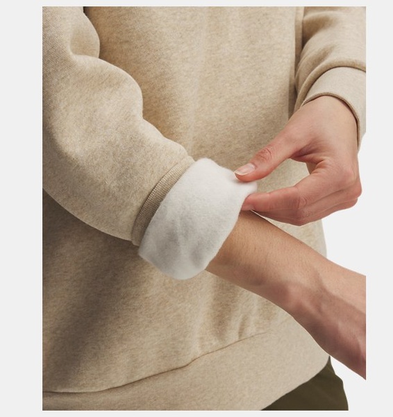 Kahverengi Kadın UA Icon Fleece Oversized Kapüşonlu Üst