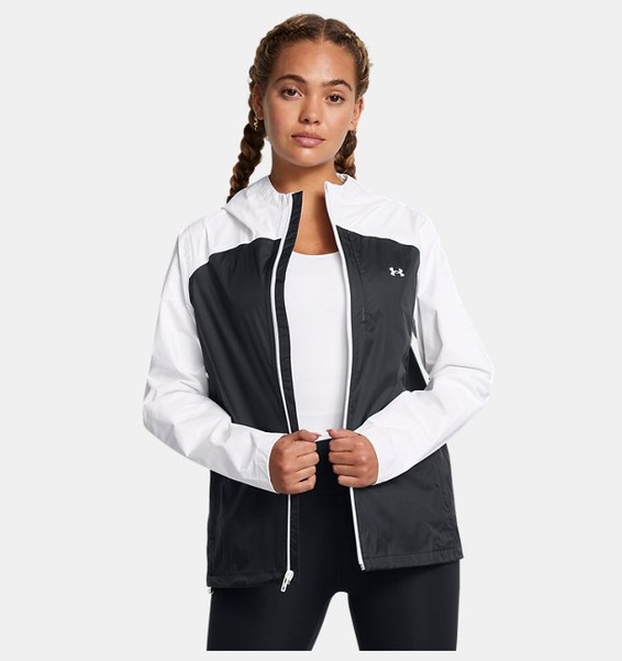 Siyah Kadın UA Cloudstrike Colorblock Yağmurluk