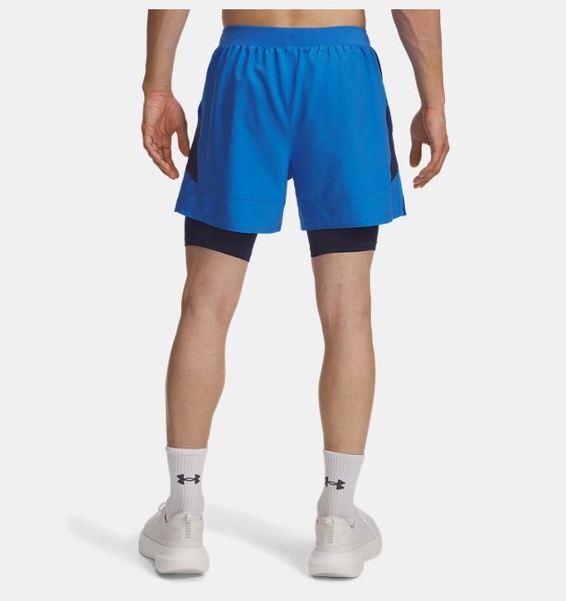 Mavi Erkek UA Launch 5inch 2-in-1 Şort