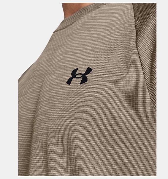 Kahverengi Erkek UA Tech Textured Kısa Kollu T-shirt